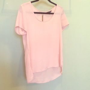 Never worn, Express blush pink hi-lo blouse